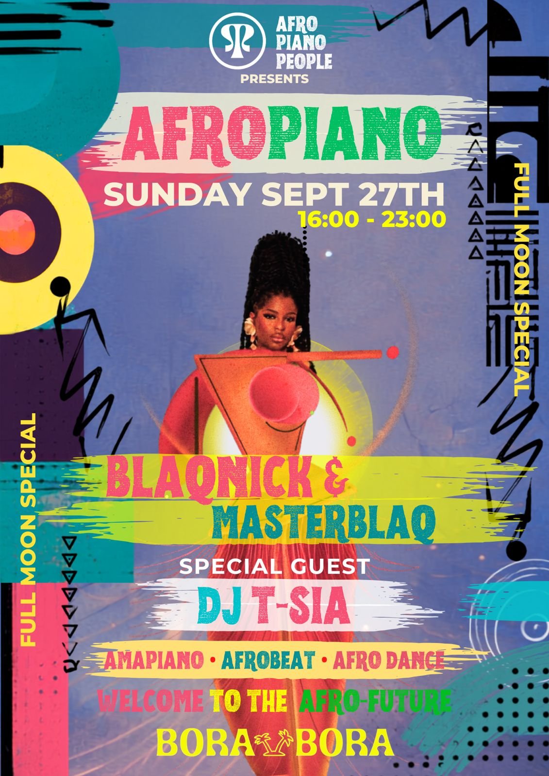 AfroPiano Full Moon Special at Bora Bora Ibiza - Sunday 27 September 2026 poster